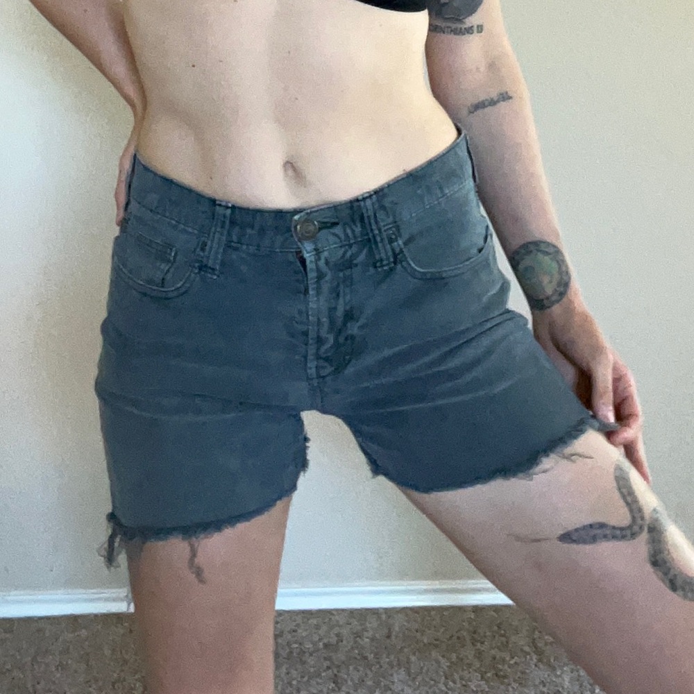 Green/grey Corduroy shorts